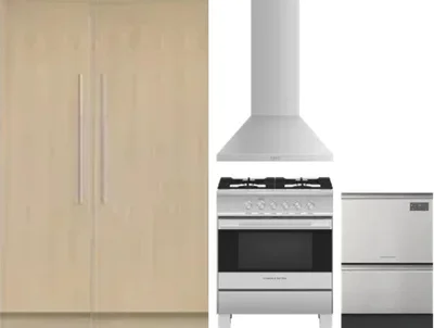 5 Piece Package Includes Refrigerator, Freezer, Range, Hood And Dishwasher